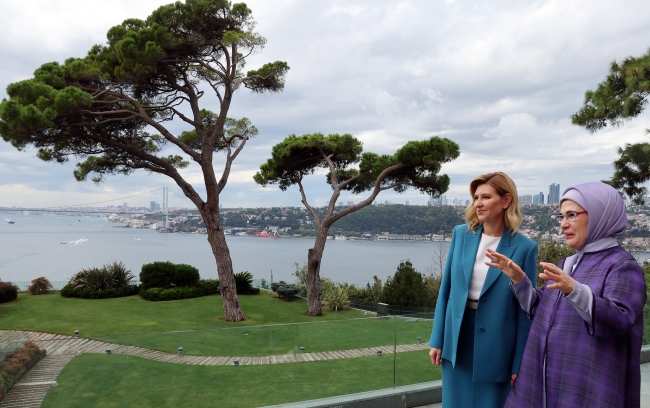 Emine Erdoğan, Ukrayna Devlet Başkanı'nın eşi Zelenska'yı İstanbul'da ağırladı