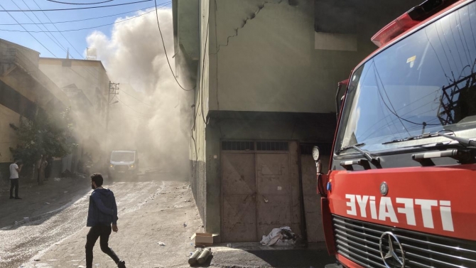 Gaziantep'te iplik atölyesinde yangın