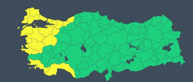 18 il için 'sarı' uyarı: Kuvvetli yağış ve fırtınaya dikkat