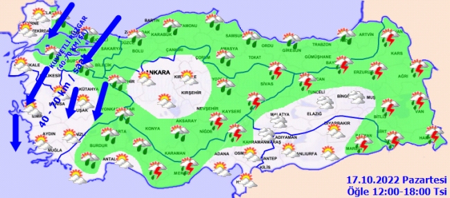 Marmara ve Ege için fırtına uyarısı