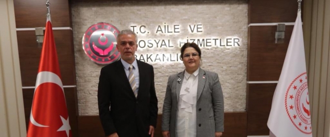 Ankara Büyükelçisi Korukoğlu, TC Aile ve Sosyal Hizmetler Bakanı Derya Yanık’ı ziyaret etti