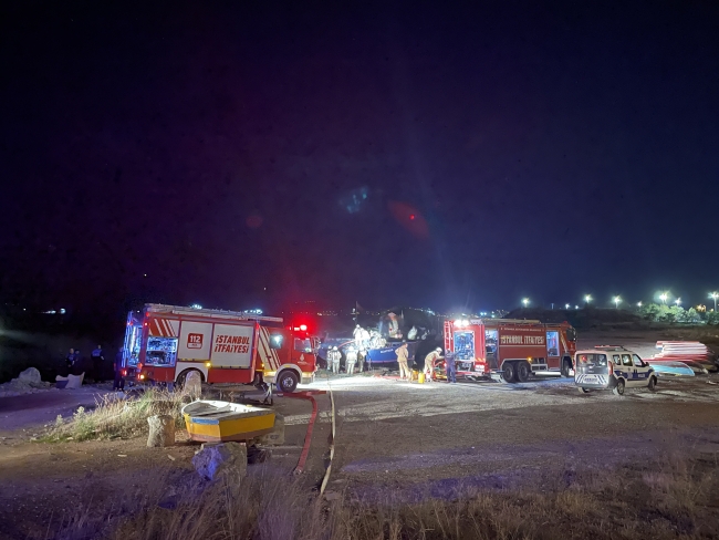 Kartal'da balıkçı teknesinde yangın