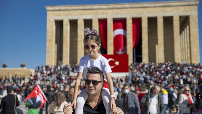 Anıtkabir'de Cumhuriyet Bayramı coşkusu