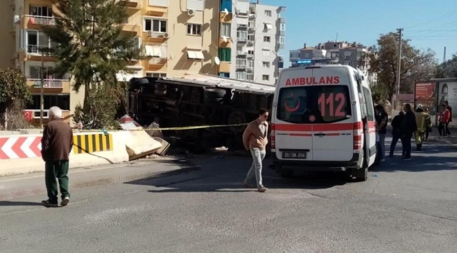 İzmir'de freni patlayan kamyon otomobile çarptı: 1 ölü, 6 yaralı