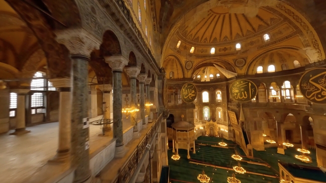 Ayasofya'nın ihtişamı drone kamerasında