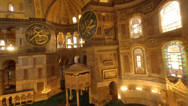 Ayasofya'nın ihtişamı drone kamerasında