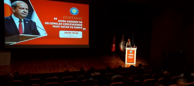 Tatar, ‘Doğu Akdeniz’de Mavi Vatan Kıbrıs’ın Önemi’ konulu konferans verdi