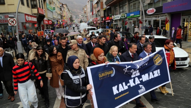 Gümüşhane’de Kadına Yönelik Şiddete Karşı Uluslararası Mücadele Günü yürüyüşü