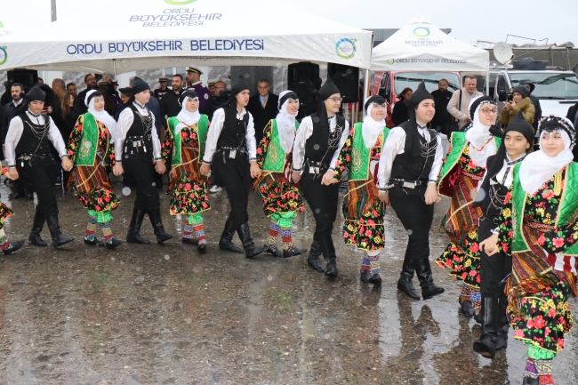 Ordu'ya gelen ilk kruvaziyer 'Astoria Grande' törenle karşılandı