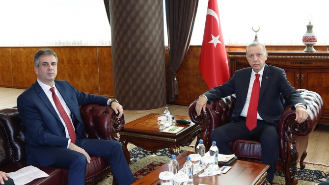 Cumhurbaşkanı Erdoğan, İsrail Dışişleri Bakanı Cohen'i kabul etti