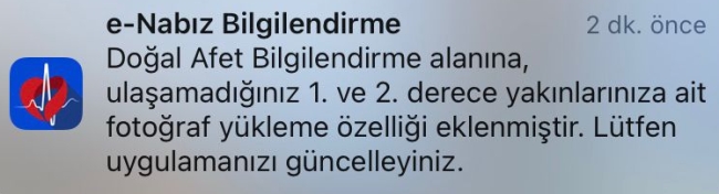 e-Nabız'da depremde yakınlarına ulaşamayanlar için yeni özellik