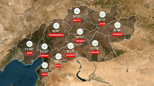 Deprem bölgesinde hava durumu