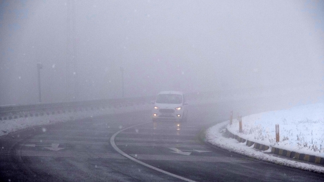 Zonguldak'ta kar ve sis