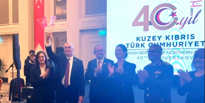 KKTC’nin 40. Kuruluş yıl dönümü nedeniyle,Ankara, İstanbul, İzmir, Mersin, Antalya, Gaziantep ve Trabzon’da resepsiyon ve etkinlikler düzenlendi