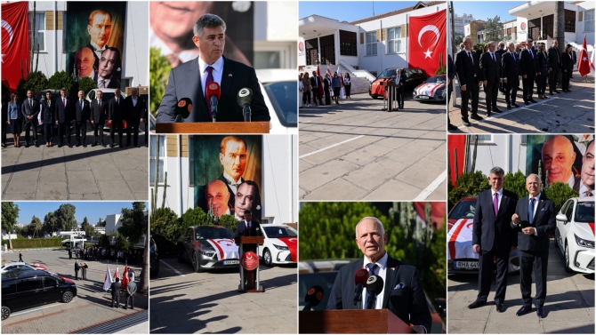 TBMM tarafından Cumhuriyet Meclisi’ne hibe edilen 3 araç, basın ve bilgisayar ekipmanlarının teslim töreni yapıldı