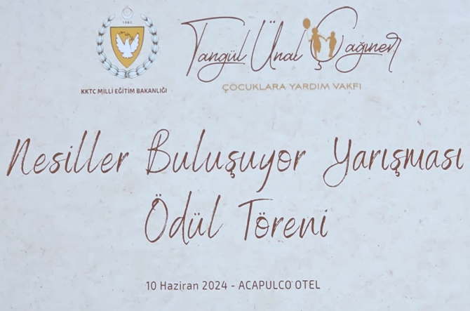 “Nesiller Buluşuyor” yarışmasında dereceye giren öğrenciler ödüllerini törenle aldı