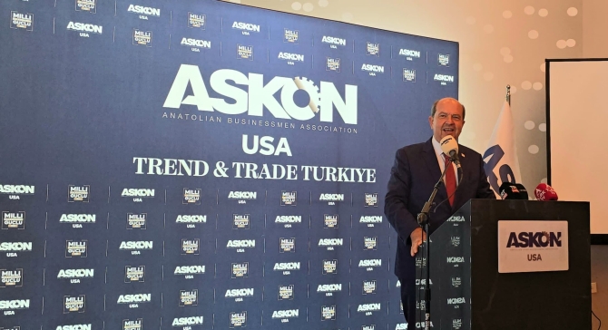 Cumhurbaşkanı Ersin Tatar, ASKON’un New York’ta düzenlediği “Amerikan Türk İş Dünyası Buluşması”nda konuşma yaptı