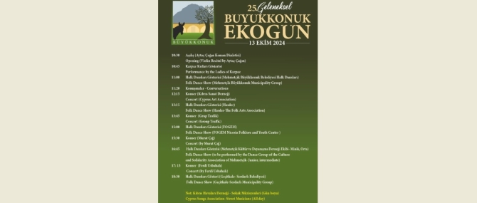 “25. Geleneksel Büyükkonuk Eko Gün” etkinliği 13 Ekim Pazar günü Büyükkonuk köy meydanında gerçekleştirilecek