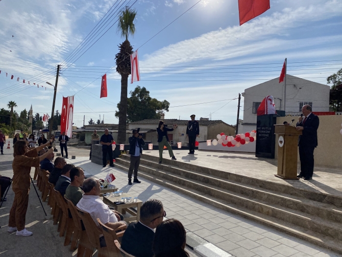 Köprülü köyünde yenilenen Atatürk Büstü açıldı